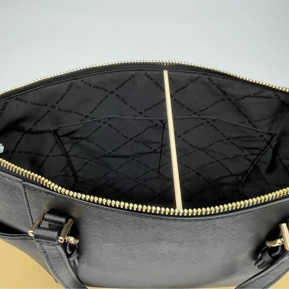 Michael Kors Large  Charlotte TZ Tote & Large  Trifold Wallet Black - Picture 10 of 12